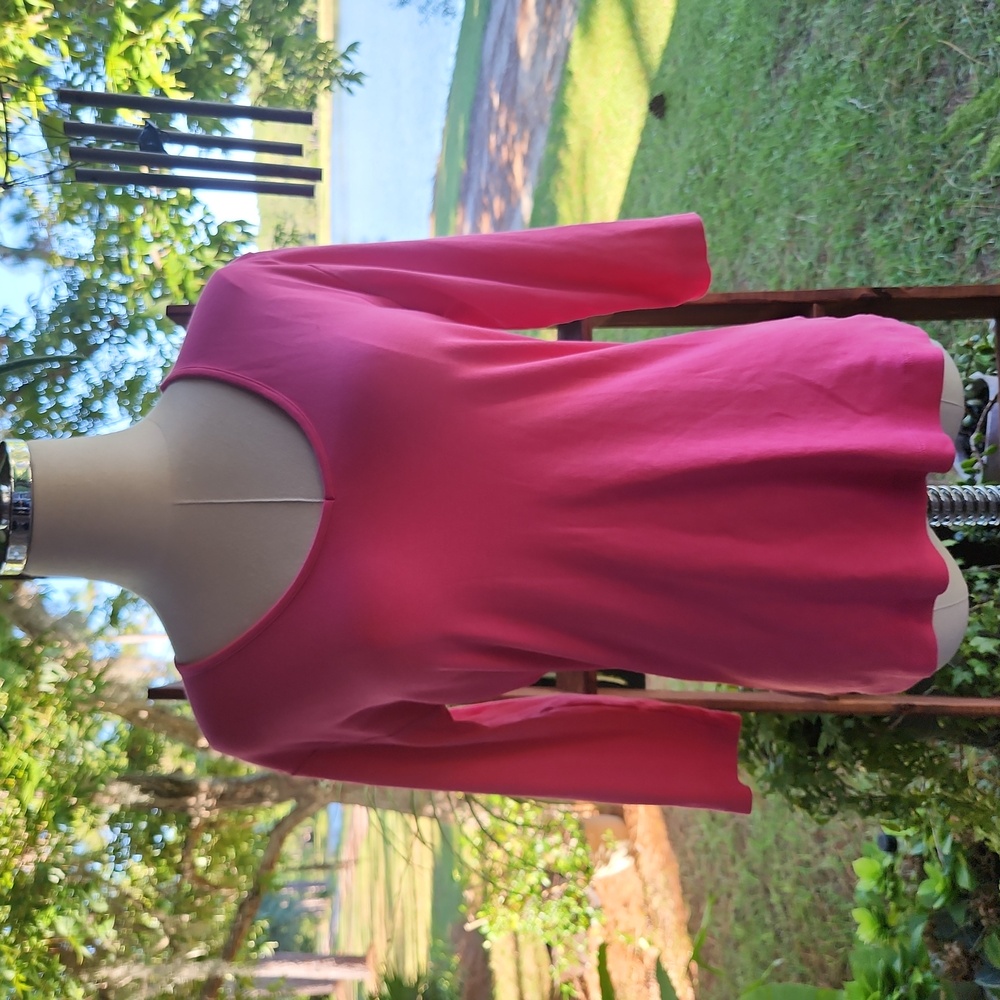 Alpaca International melon pink pima cotton 3/4 sleeve t-shirt